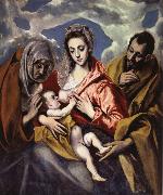 El Greco The Holy Family iwth St Anne oil painting
